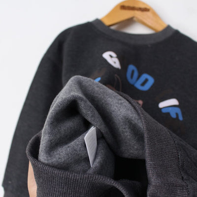 Desire Grey Themed Kids Sweatshirt Sweatshirt Iluvlittlepeople 