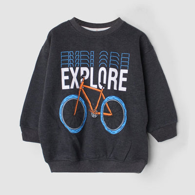 Impulse Grey Themed Kids Sweatshirt Sweatshirt Iluvlittlepeople 6-9 Months Grey Winter