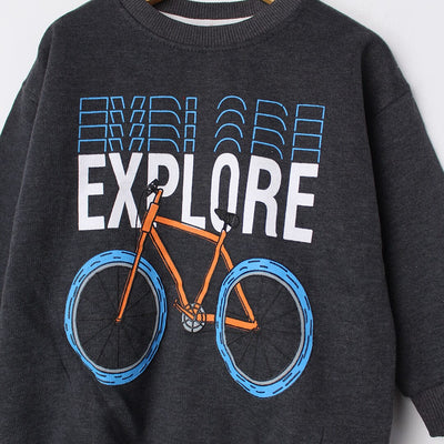 Impulse Grey Themed Kids Sweatshirt Sweatshirt Iluvlittlepeople 