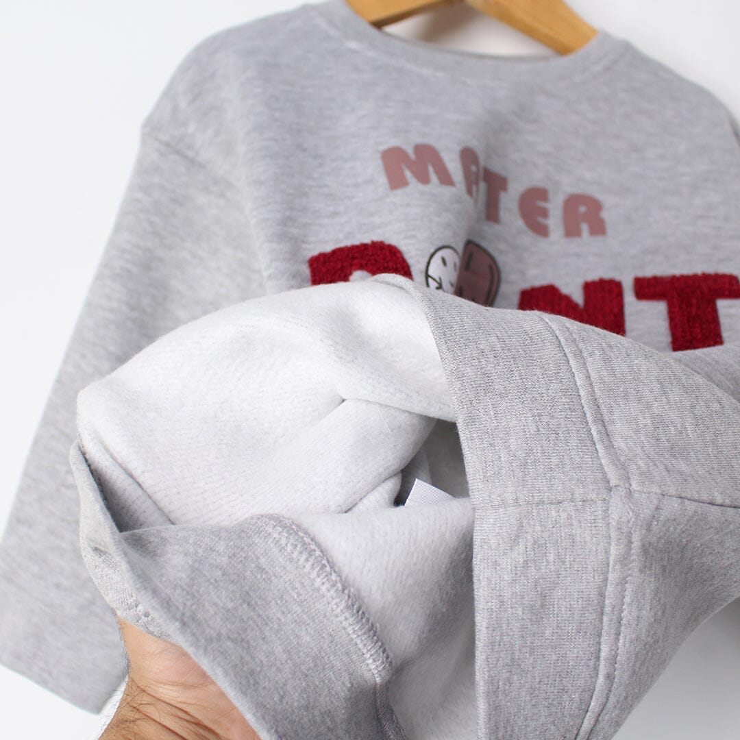 Inspire Grey Themed Kids Sweatshirt Sweatshirt Iluvlittlepeople 