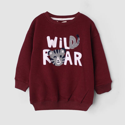 Desire Maroon Themed Kids Sweatshirt Sweatshirt Iluvlittlepeople 6-9 Months Maroon Winter