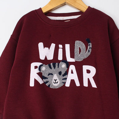 Desire Maroon Themed Kids Sweatshirt Sweatshirt Iluvlittlepeople 