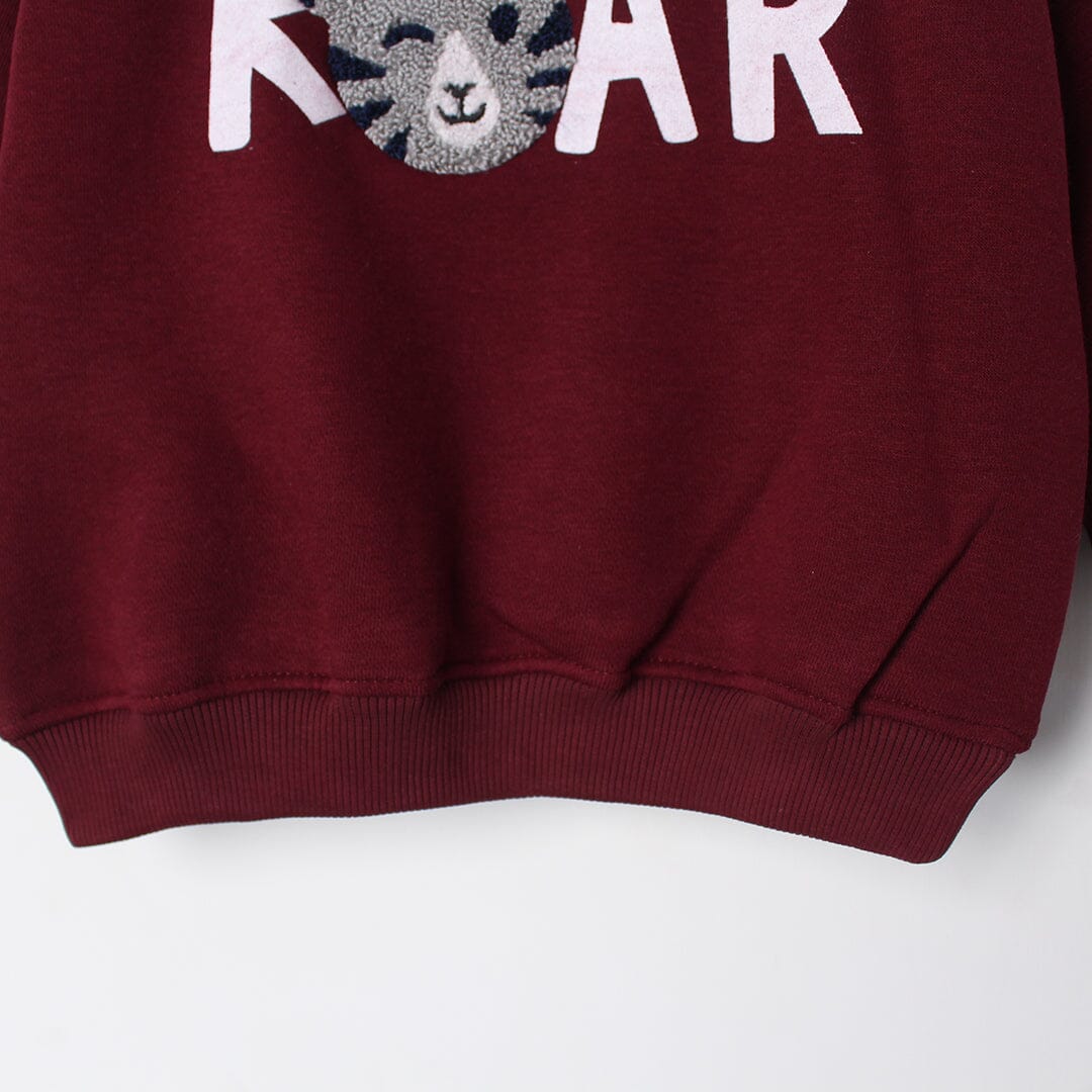 Desire Maroon Themed Kids Sweatshirt Sweatshirt Iluvlittlepeople 
