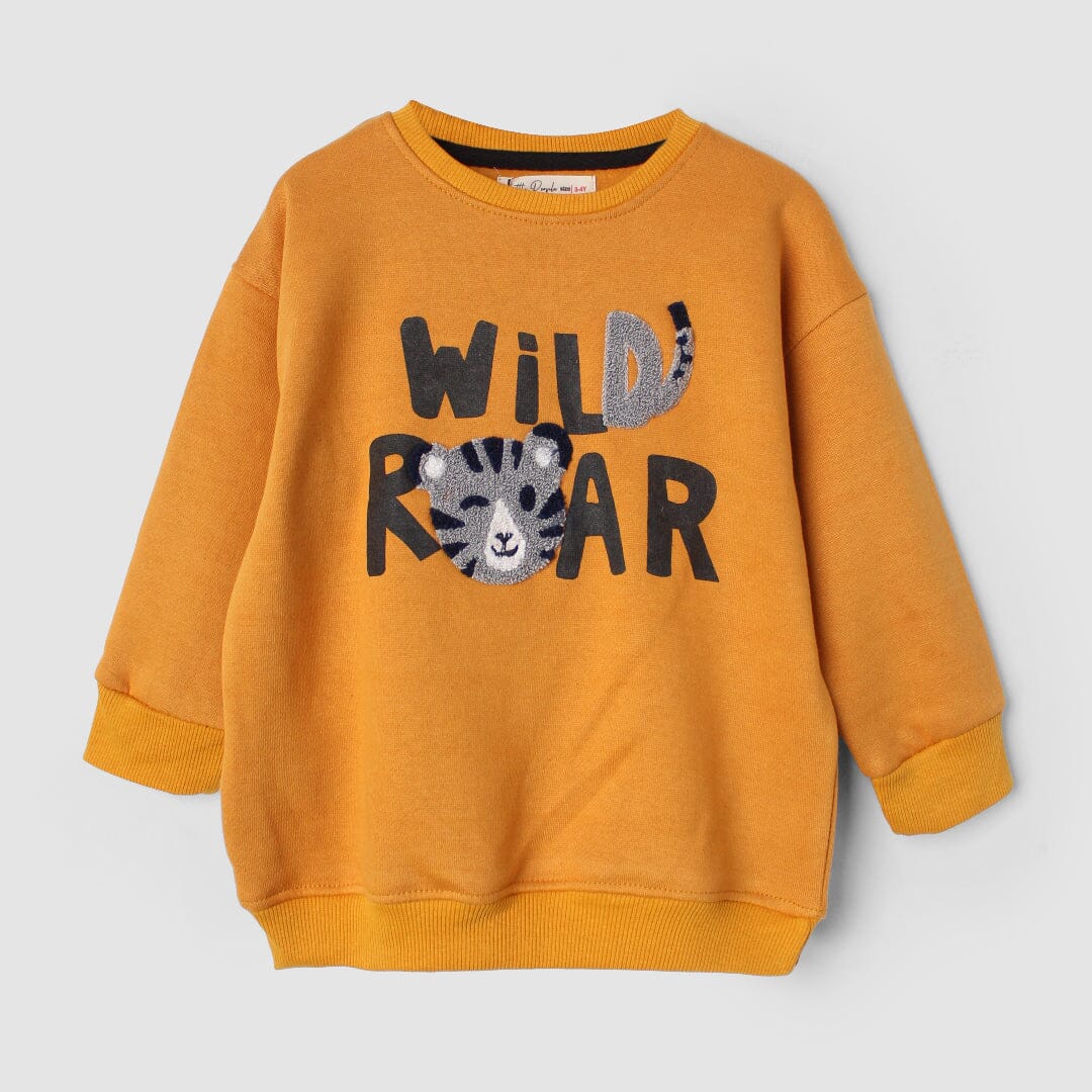 Fantastic Yellow Themed Kids Sweatshirt Sweatshirt Iluvlittlepeople 6-9 Months Yellow Winter