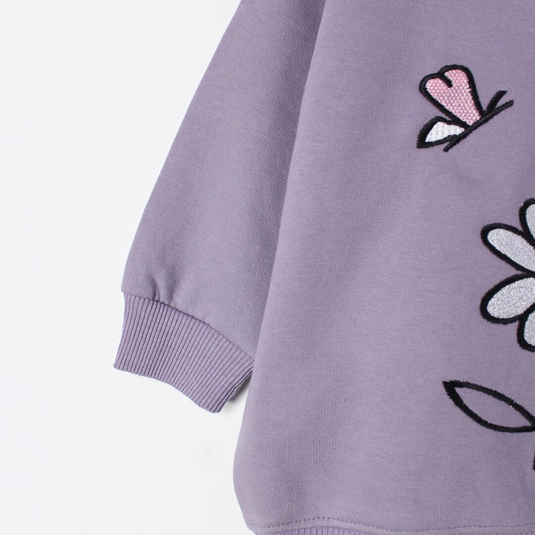 Orchid Purple Themed Girls Sweatshirt Sweatshirt Iluvlittlepeople 