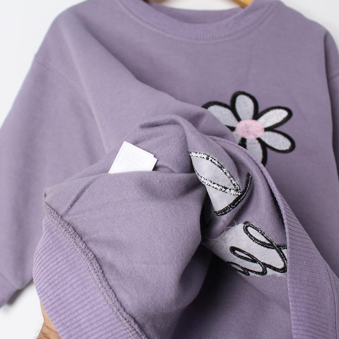 Orchid Purple Themed Girls Sweatshirt Sweatshirt Iluvlittlepeople 