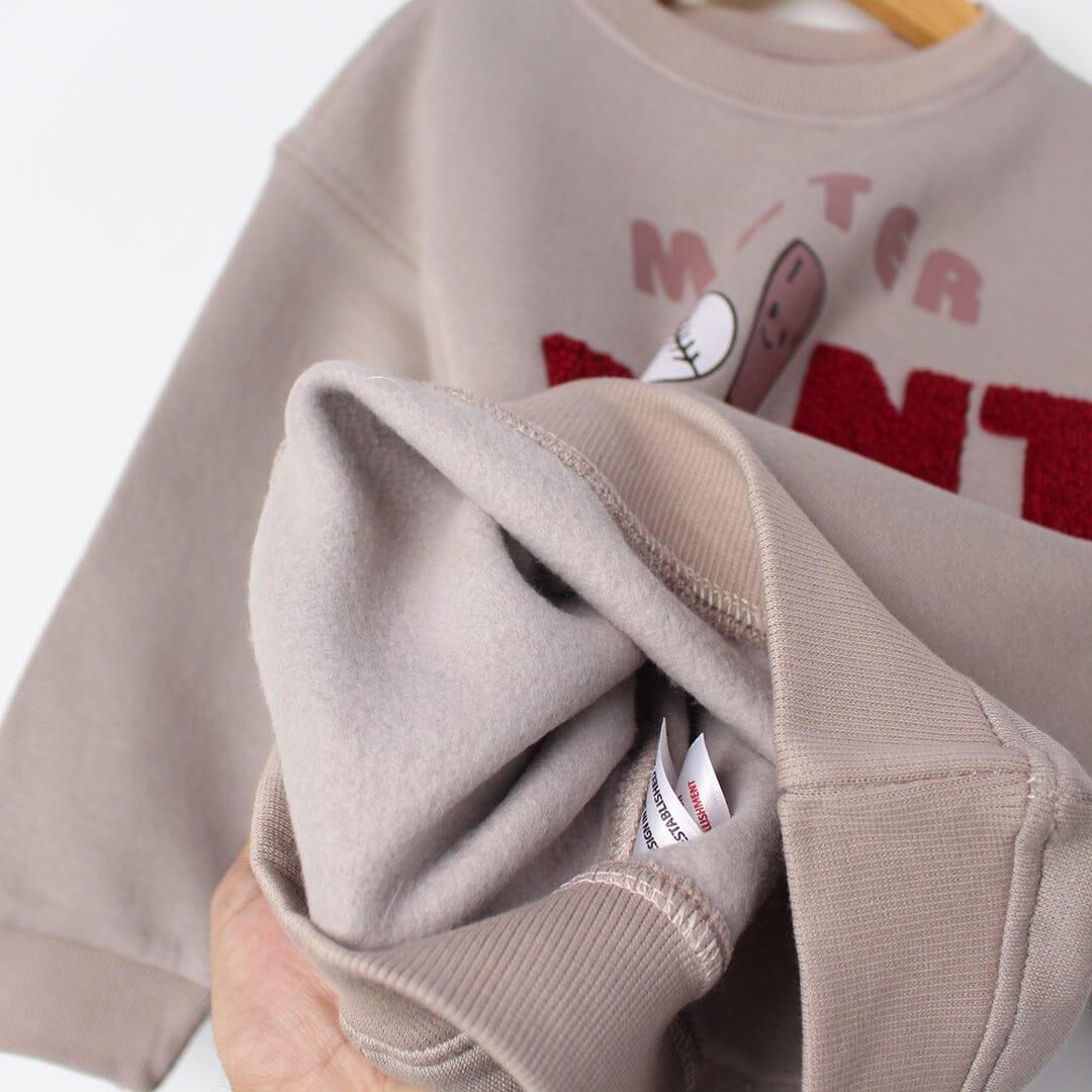 Stylish Beige Themed Kids Sweatshirt Sweatshirt Iluvlittlepeople 