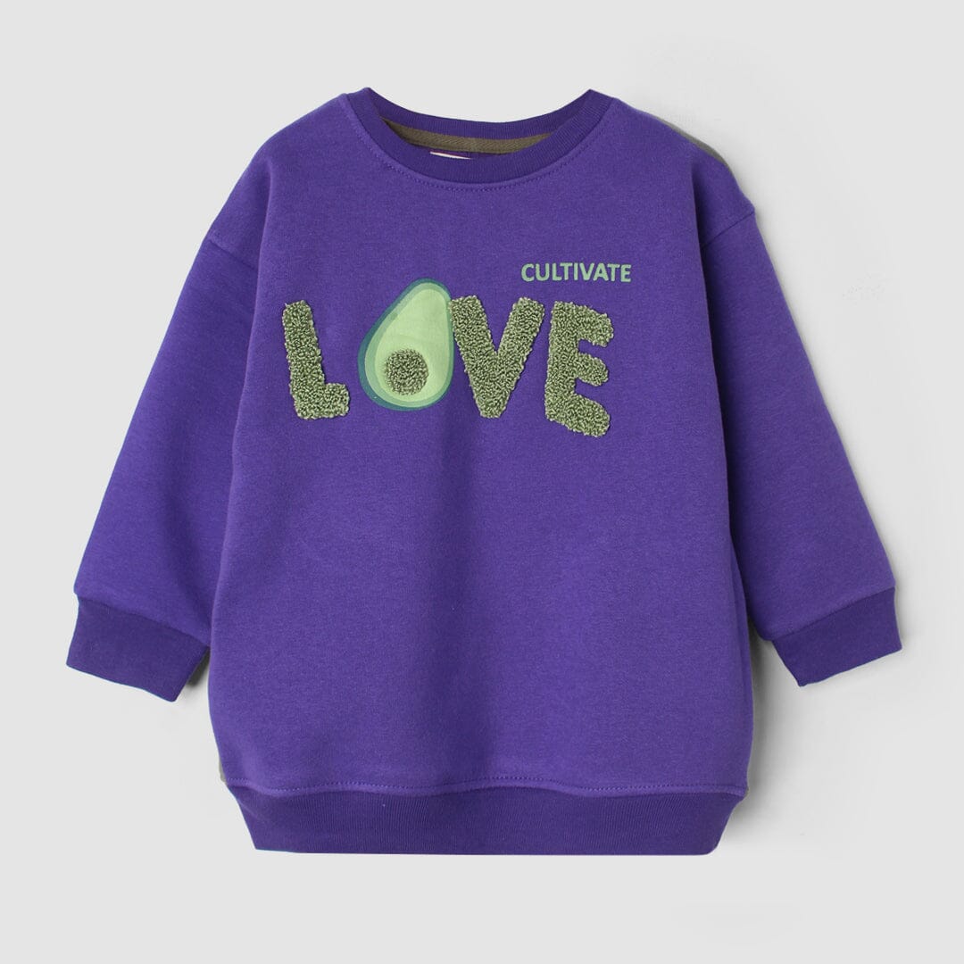 Plum Purple Themed Kids Sweatshirt Sweatshirt Iluvlittlepeople 6-9 Months Purple Winter