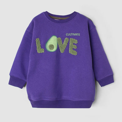 Plum Purple Themed Kids Sweatshirt Sweatshirt Iluvlittlepeople 6-9 Months Purple Winter