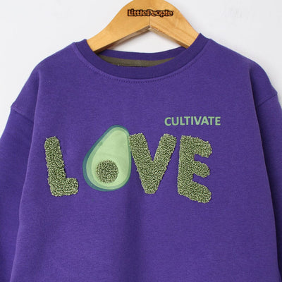 Plum Purple Themed Kids Sweatshirt Sweatshirt Iluvlittlepeople 