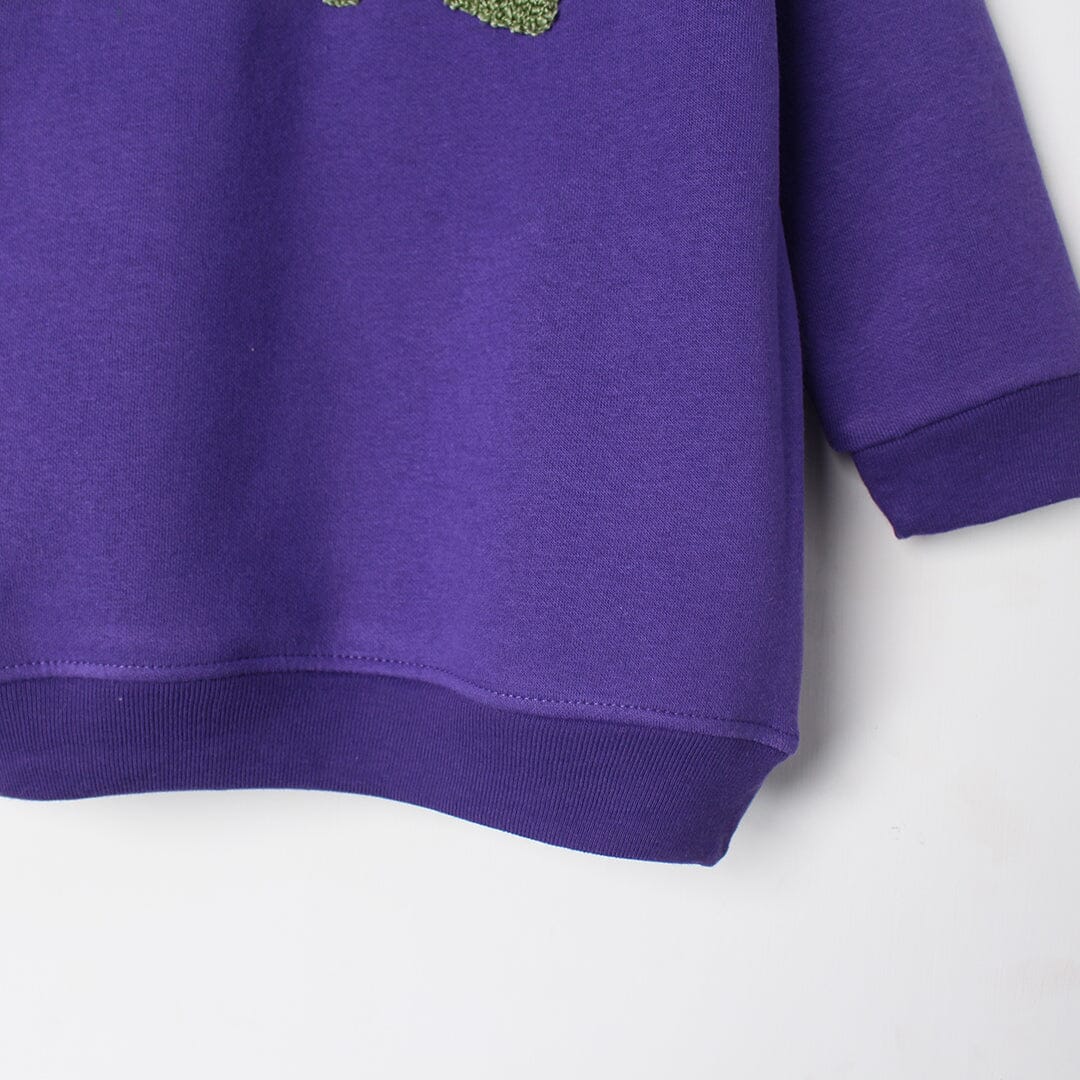 Plum Purple Themed Kids Sweatshirt Sweatshirt Iluvlittlepeople 