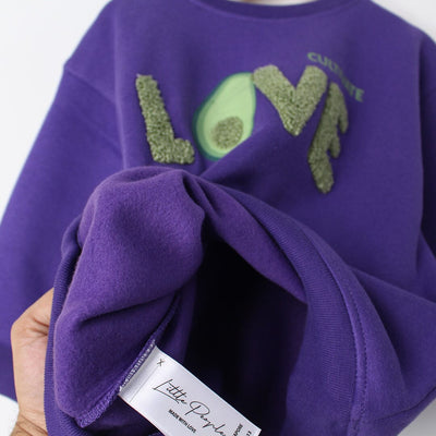 Plum Purple Themed Kids Sweatshirt Sweatshirt Iluvlittlepeople 