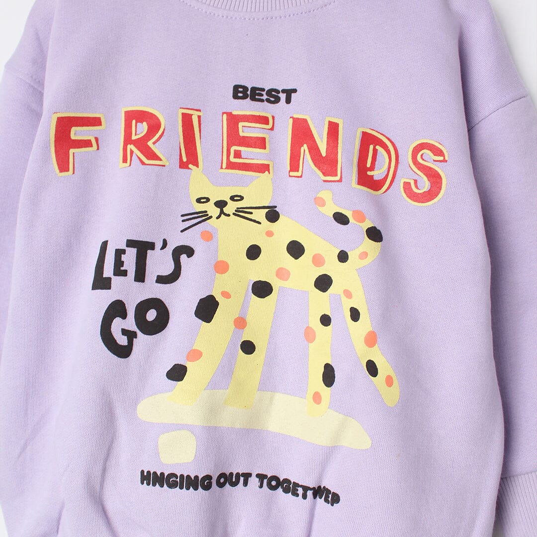 Indigo Purple Themed Kids Sweatshirt Sweatshirt Iluvlittlepeople 