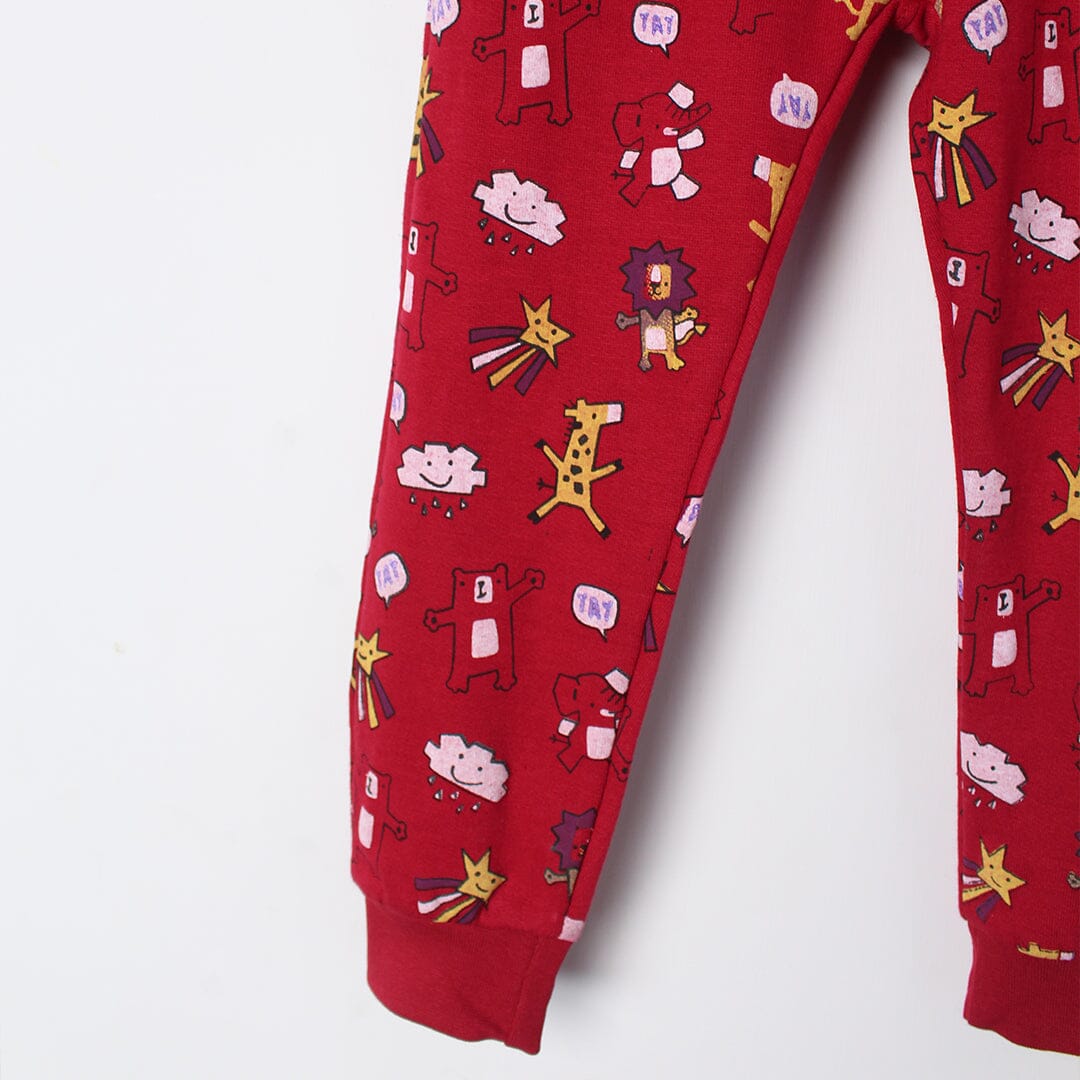 Stylish Maroon Themed Boys Trouser Trouser Iluvlittlepeople 