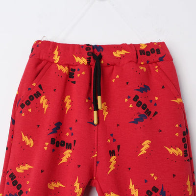 Stylish Red Themed Boys Trouser Trouser Iluvlittlepeople 