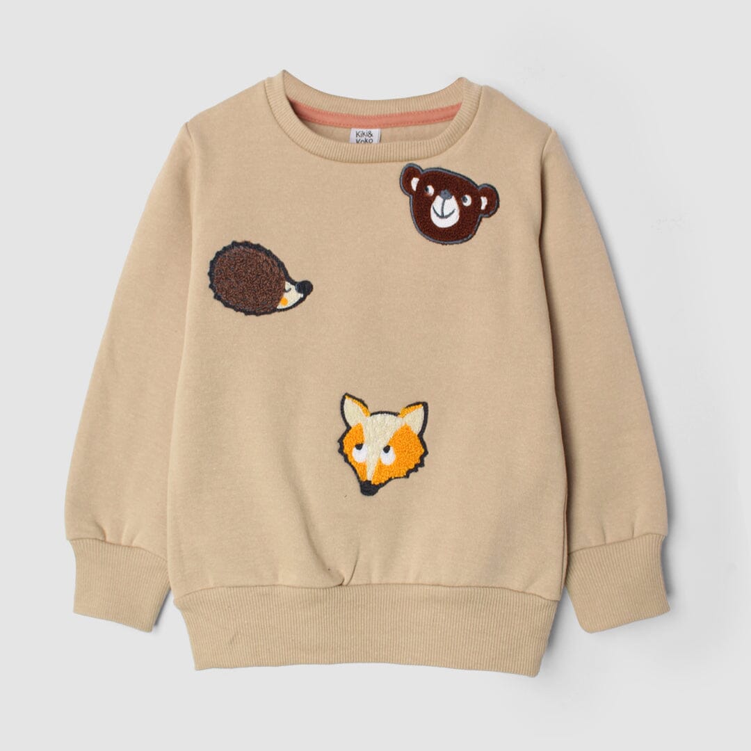 Desire Brown Themed Kids Sweatshirt Sweatshirt Iluvlittlepeople 18-24 Months Brown Winter