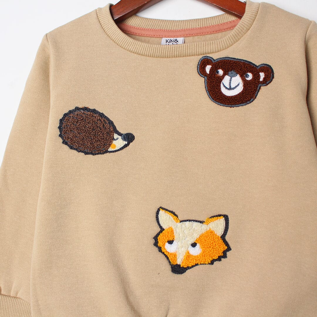 Desire Brown Themed Kids Sweatshirt Sweatshirt Iluvlittlepeople 