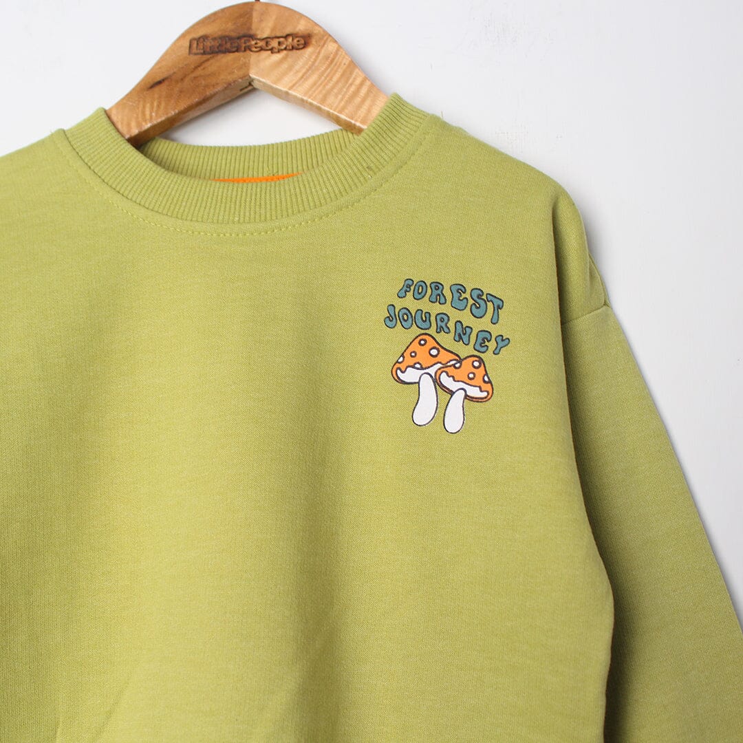 Stylish Green Themed Boys Sweatshirt Sweatshirt Iluvlittlepeople 