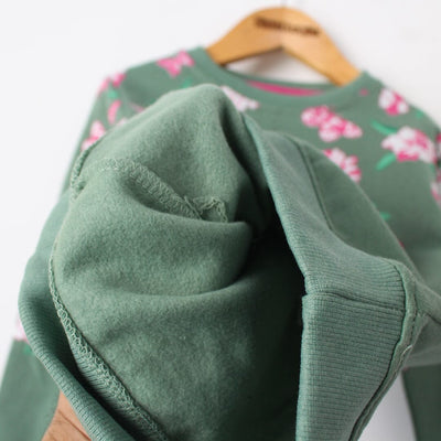 Lime Green Themed Girls Sweatshirt Sweatshirt Iluvlittlepeople 