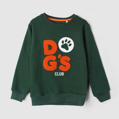 Admire Green Themed Kids Sweatshirt Sweatshirt Iluvlittlepeople 2-3 Years Green Winter