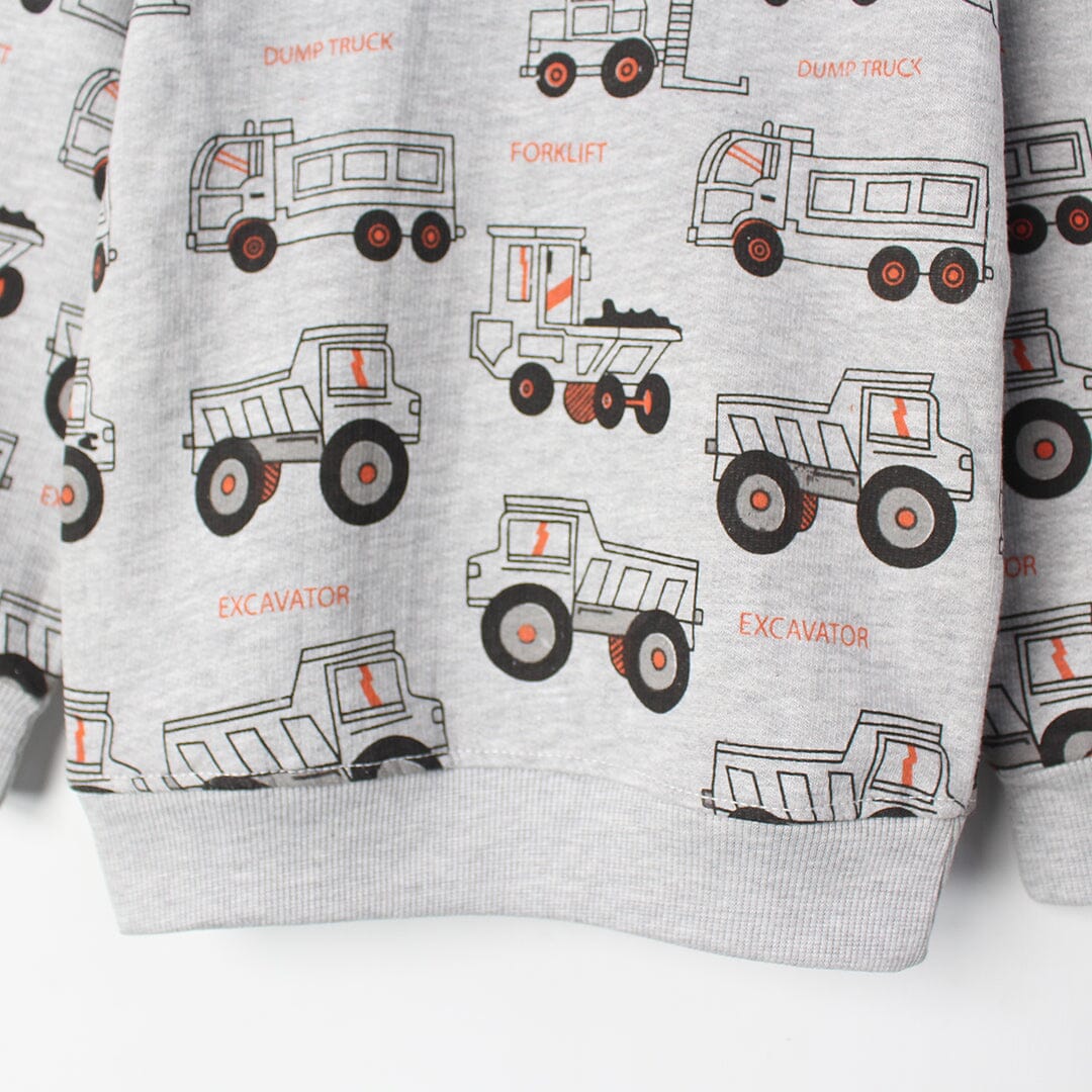 Stylish Grey Themed Kids Sweatshirt Sweatshirt Iluvlittlepeople 