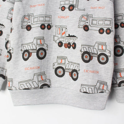 Stylish Grey Themed Kids Sweatshirt Sweatshirt Iluvlittlepeople 