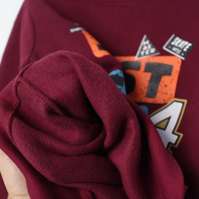 Modern Maroon Themed Kids Sweatshirt Sweatshirt Iluvlittlepeople 