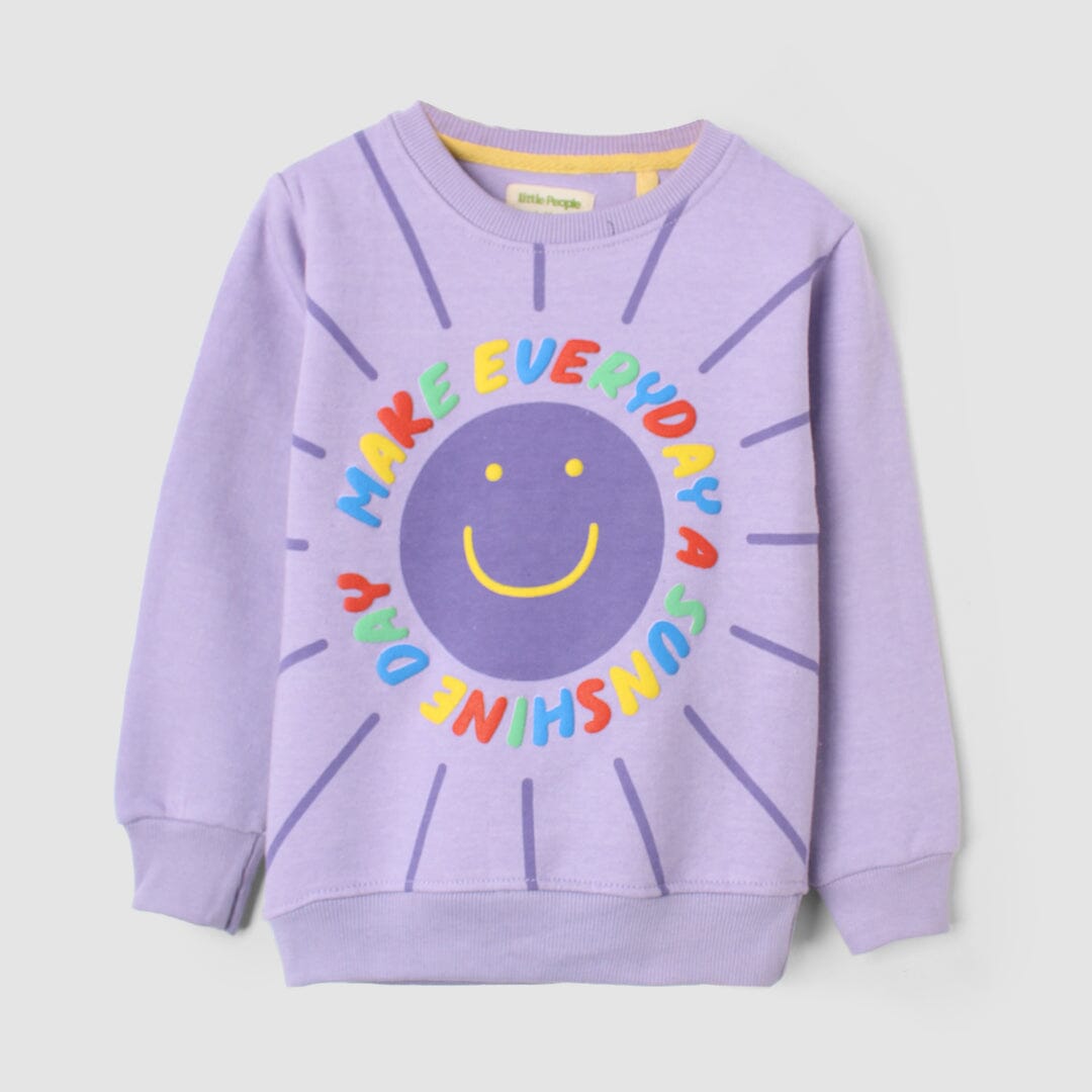 Inspire Purple Themed Girls Sweatshirt Sweatshirt Iluvlittlepeople 2-3 Years Purple Winter