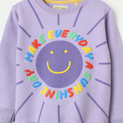 Inspire Purple Themed Girls Sweatshirt Sweatshirt Iluvlittlepeople 