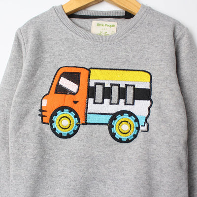 Stylish Grey Themed Kids Sweatshirt Sweatshirt Iluvlittlepeople 