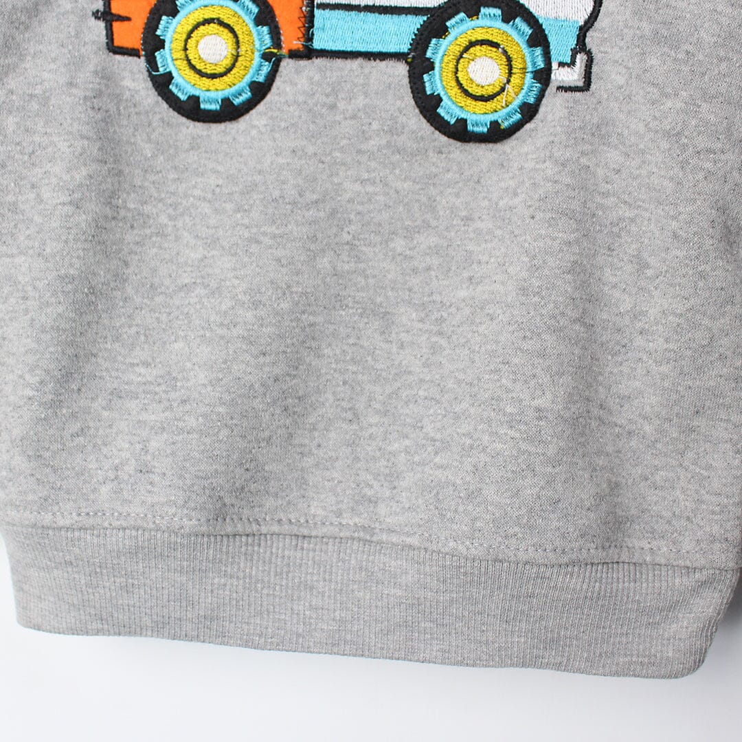 Stylish Grey Themed Kids Sweatshirt Sweatshirt Iluvlittlepeople 