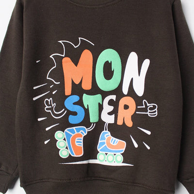 Stylish Brown Themed Kids Sweatshirt Sweatshirt Iluvlittlepeople 