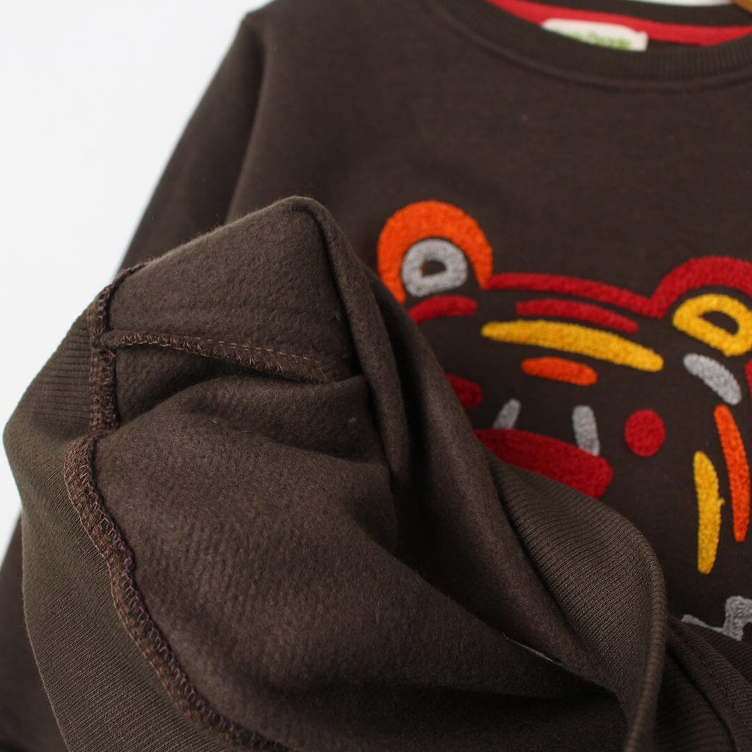 Stylish Brown Themed Kids Sweatshirt Sweatshirt Iluvlittlepeople 