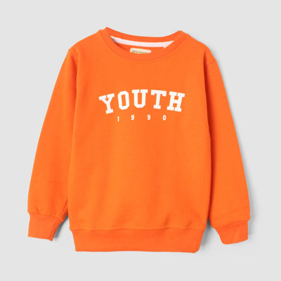 Impulse Orange Themed Kids Sweatshirt Sweatshirt Iluvlittlepeople 2-3 Years Orange Winter