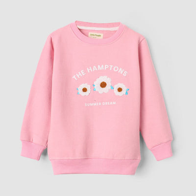 Sweet Pink Themed Girls Sweatshirt Sweatshirt Iluvlittlepeople 2-3 Years Pink Winter