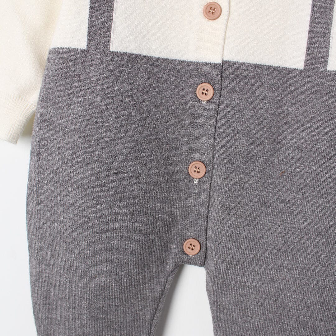Formal Grey Themed Winter Kids Romper Romper Iluvlittlepeople 