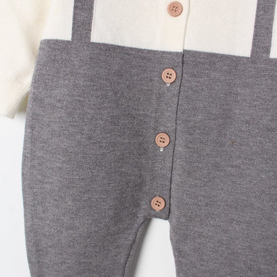 Formal Grey Themed Winter Kids Romper Romper Iluvlittlepeople 