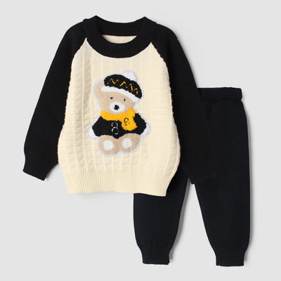 2Pc Fantastic Black Themed For Kids 2Pc Set Iluvlittlepeople 3-6 Months Winter Black