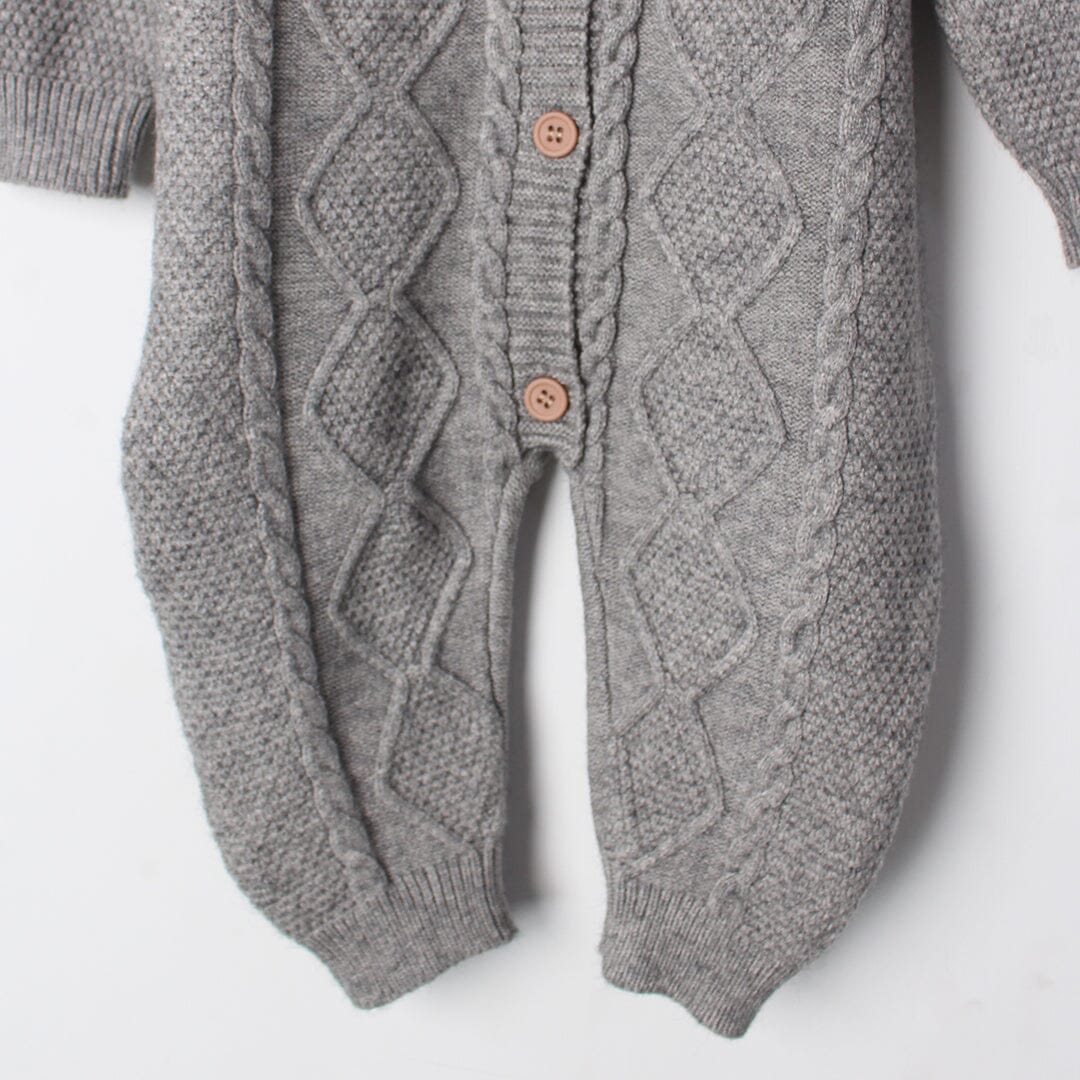 Cozy Grey Themed Winter Kids Romper Romper Iluvlittlepeople 