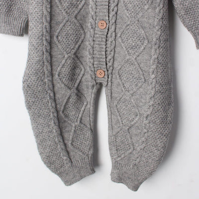 Cozy Grey Themed Winter Kids Romper Romper Iluvlittlepeople 