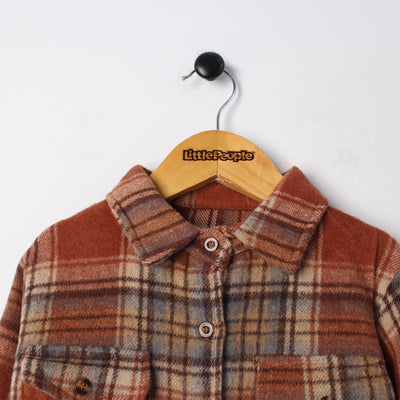 Urge Brown Themed Boys Winter Shirt Casual Shirt Iluvlittlepeople 