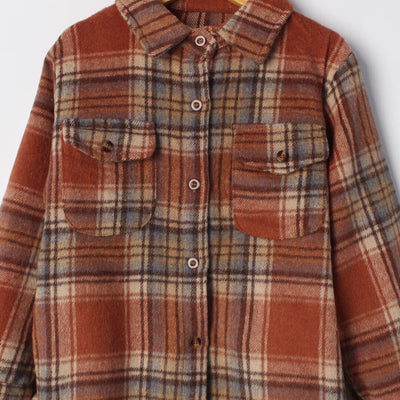 Urge Brown Themed Boys Winter Shirt Casual Shirt Iluvlittlepeople 