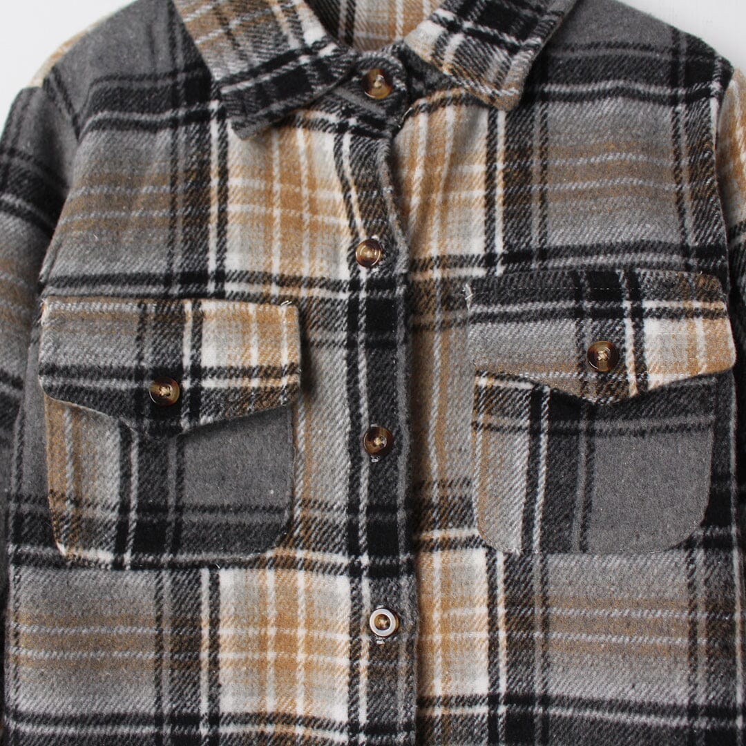 Inspire Grey Themed Boys Winter Shirt Casual Shirt Iluvlittlepeople 