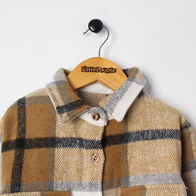 Decent Brown Themed Boys Winter Shirt Casual Shirt Iluvlittlepeople 