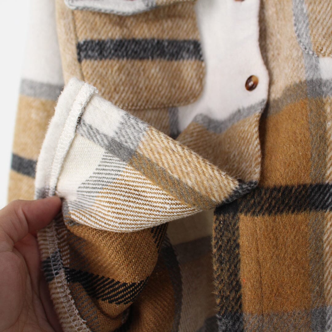 Decent Brown Themed Boys Winter Shirt Casual Shirt Iluvlittlepeople 