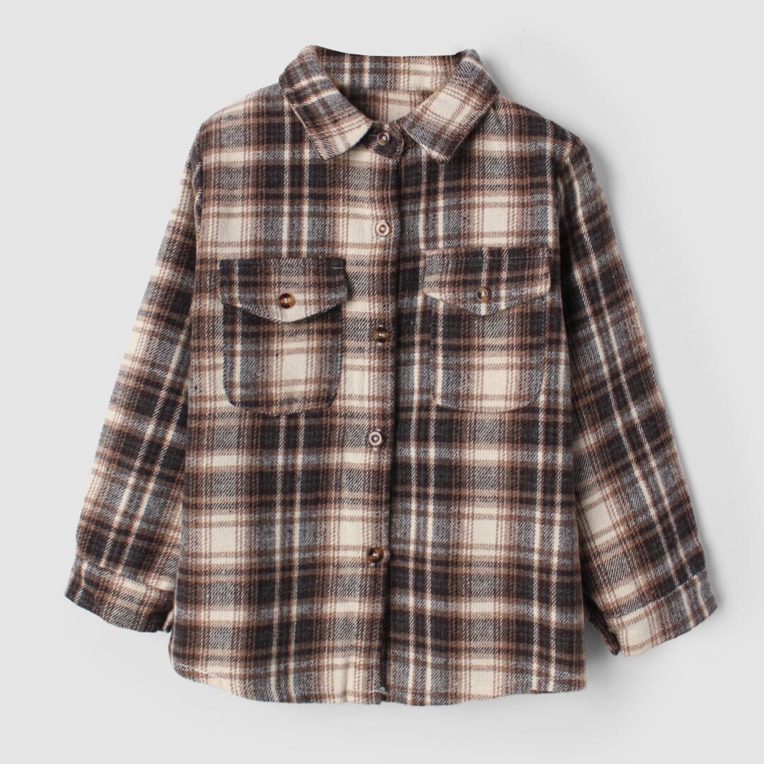 Umber Brown Themed Boys Winter Shirt Casual Shirt Iluvlittlepeople 3-6 Months Brown Winter