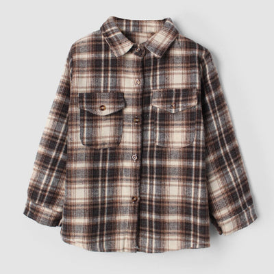 Umber Brown Themed Boys Winter Shirt Casual Shirt Iluvlittlepeople 3-6 Months Brown Winter
