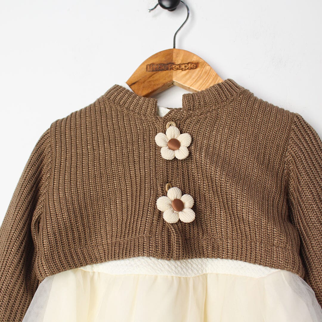 Stylish Brown Themed Girls Frock Set Frock Iluvlittlepeople 