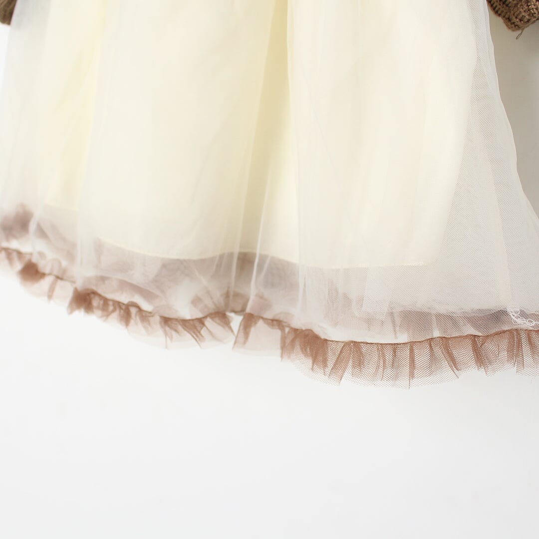 Stylish Brown Themed Girls Frock Set Frock Iluvlittlepeople 