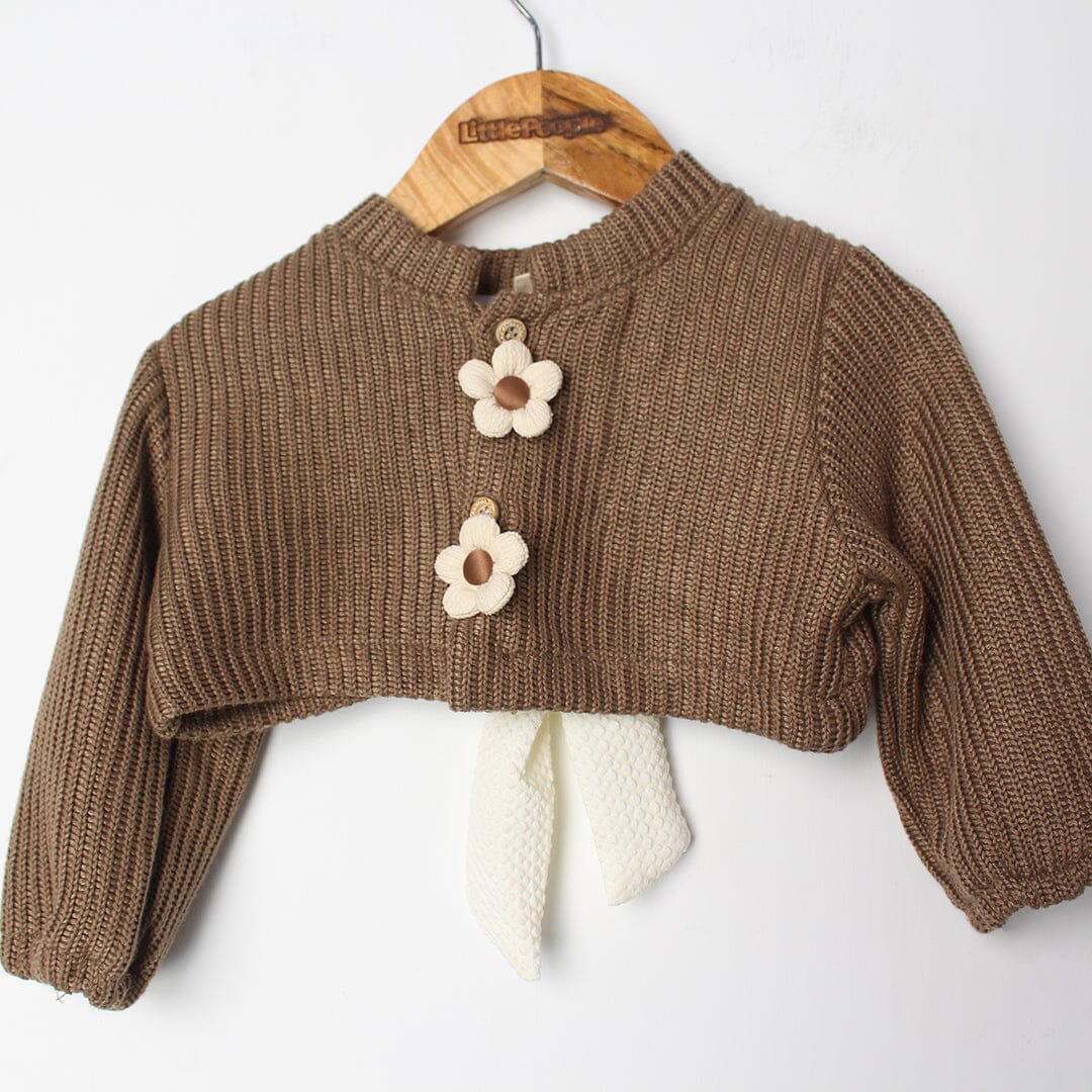 Stylish Brown Themed Girls Frock Set Frock Iluvlittlepeople 